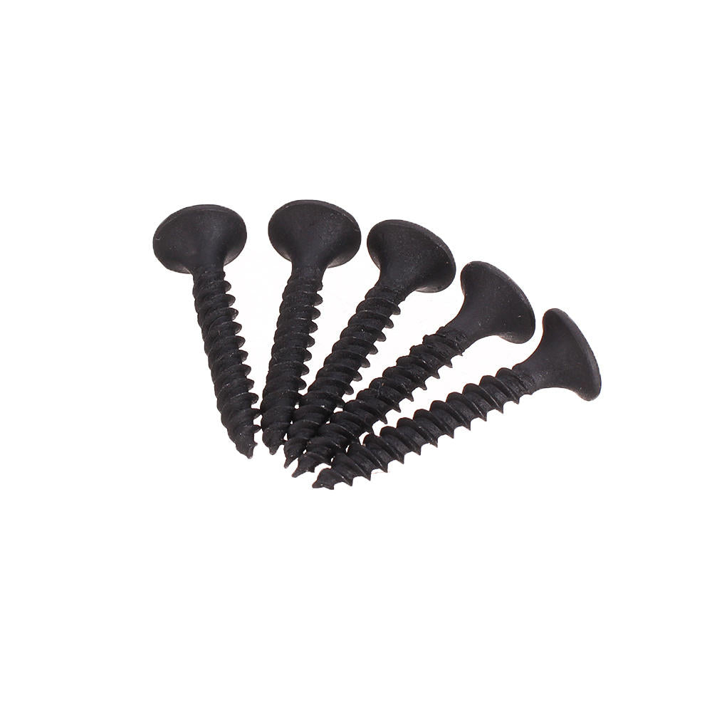 1000Pcs M3.5 Cross Black Recessed Flat Head Self Tapping Ash Phosphorus Drywall Metric Threaded Wood Screw Nail Bolt