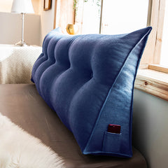 Sofa Bed Large Filled Triangular Wedge Cushion Bed Backrest Positioning Support Pillow Reading Pillow Office Lumbar Pad with Removable Cover
