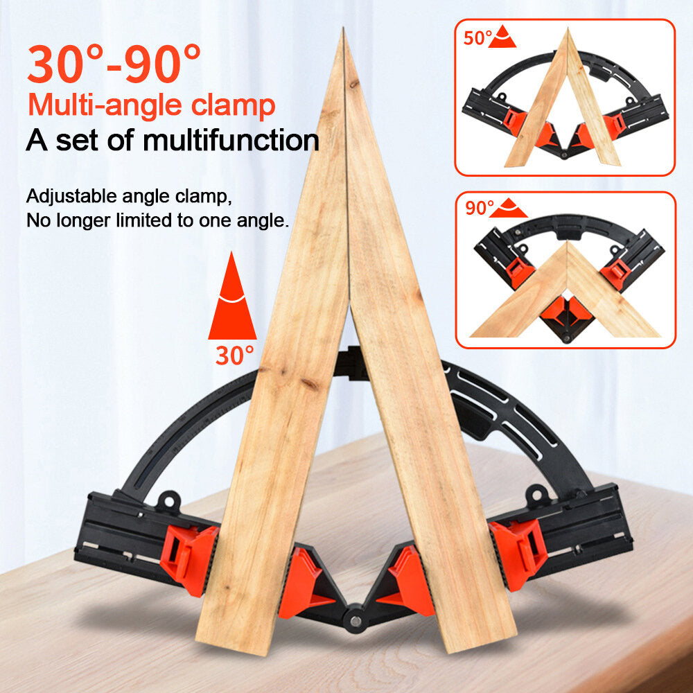 90ˇă Woodworking Corner Clamp - Adjustable Quick-Lock Frame Tool for Precise Angles