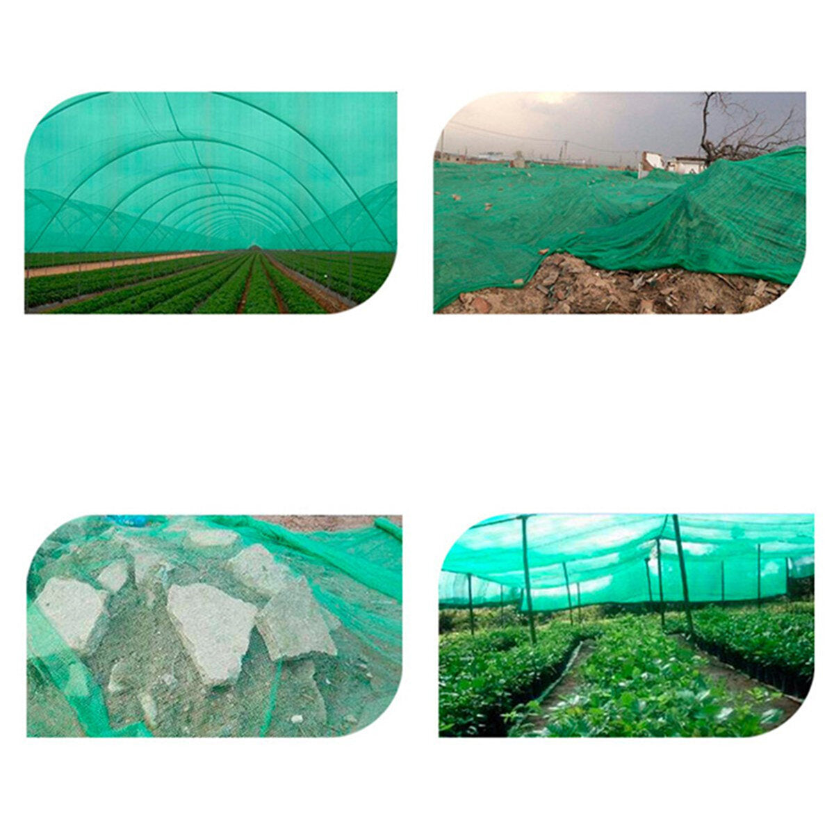 Green Shade Net Windbreak Dust and Sun Protection Soil Cover Net Garden Fence Greenhouse Net
