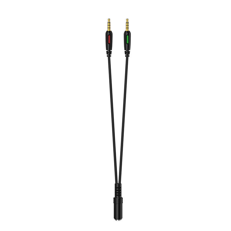 Headphone Earphone Audio Cable 1 Male to 2 Female Mic Y Splitter AUX Cable Headset Audio Adapter 3.5mm