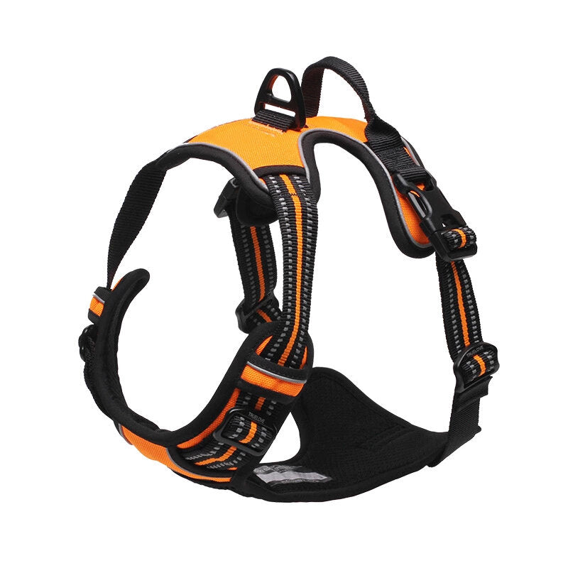 Front Clip Explosion-proof Rushing XS/S/M/L/XL Pet Dog Reflective Harness Oxford Padded Soft Vest Chest strap Back