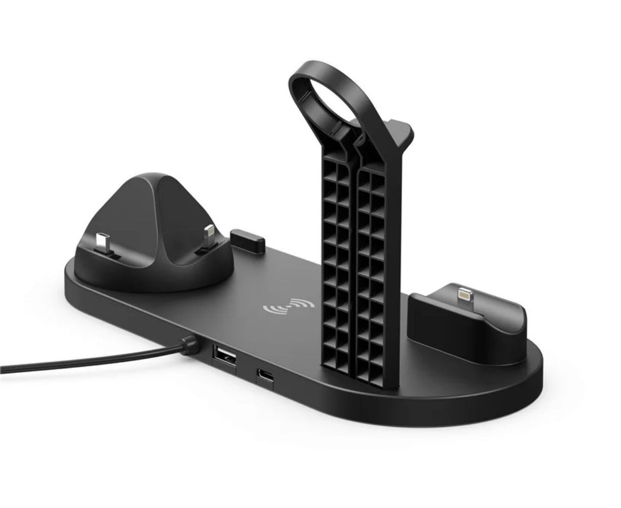 5-in-1 Wireless Charger Stand for iPhone, Apple Watch, AirPods - Fast Charging Dock