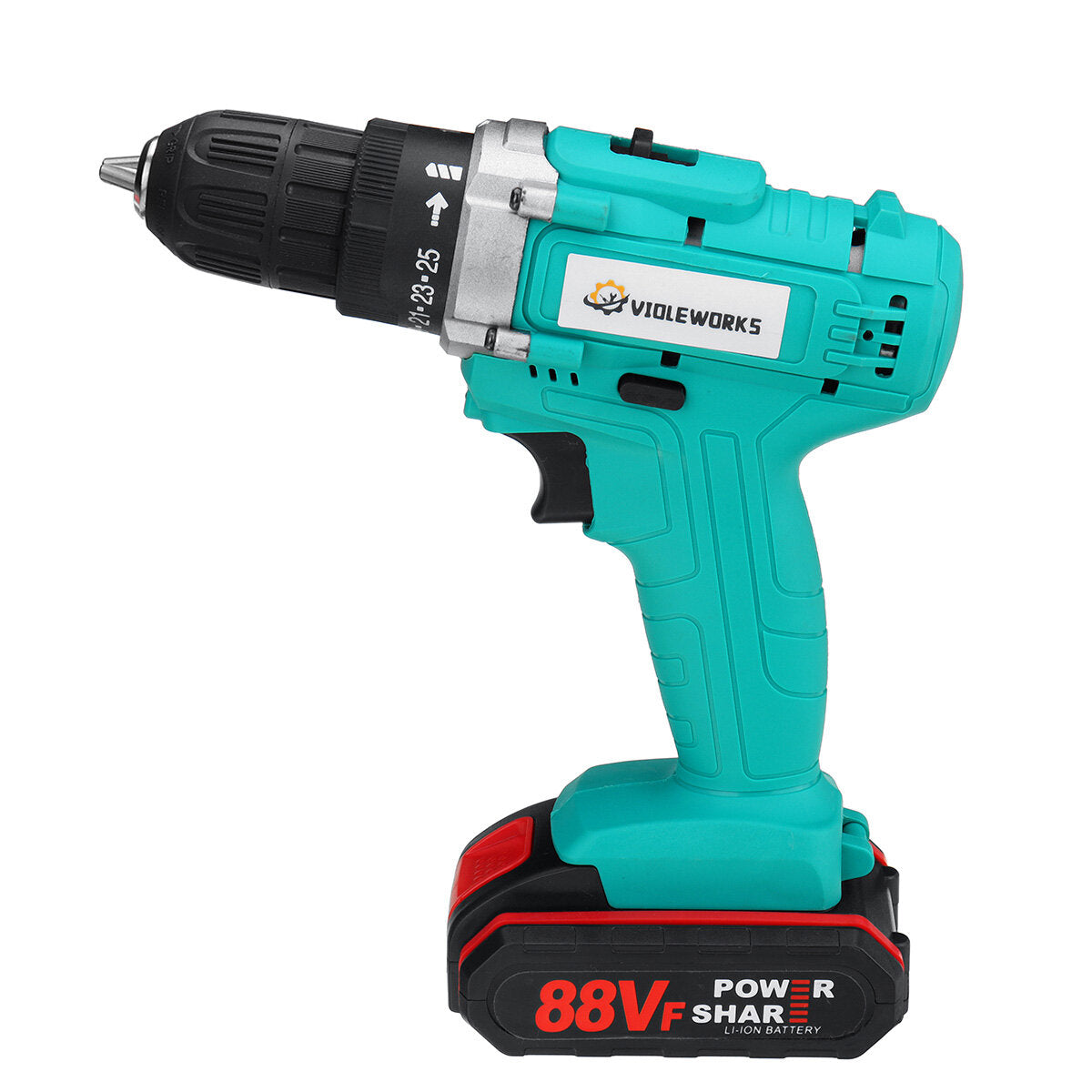 88VF Cordless Electric Impact Drill 2 Speed Hand Screwdriver Drill 25+1 Torque 3/8" Chuck