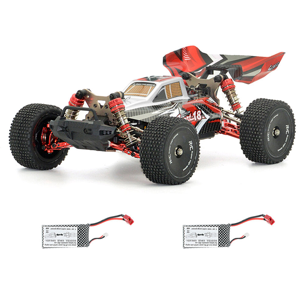 1/14 2.4G Brushless High Speed Alloy Racing RC Car Vehicle Models Two Battery Two Tires