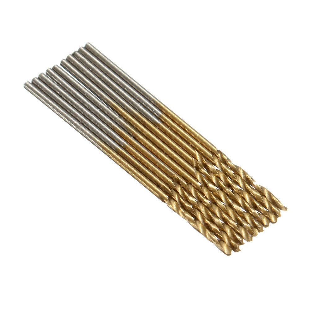 50PCS 1/1.5/2/2.5/3mm HSS Titanium Coated Twist Drill Bits High Speed Steel Drill Bit Set