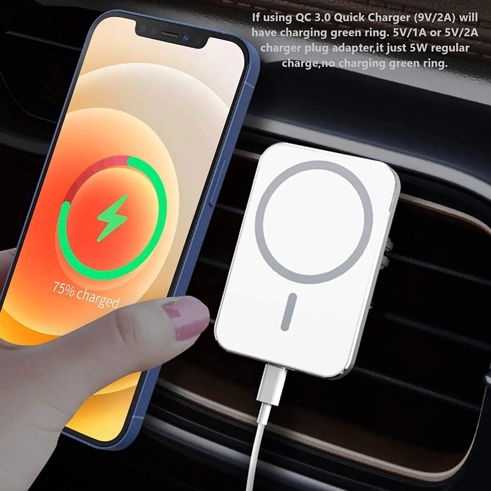 100W Magnetic Wireless Car Charger for iPhone 13/14 Pro Max MagSafe Case