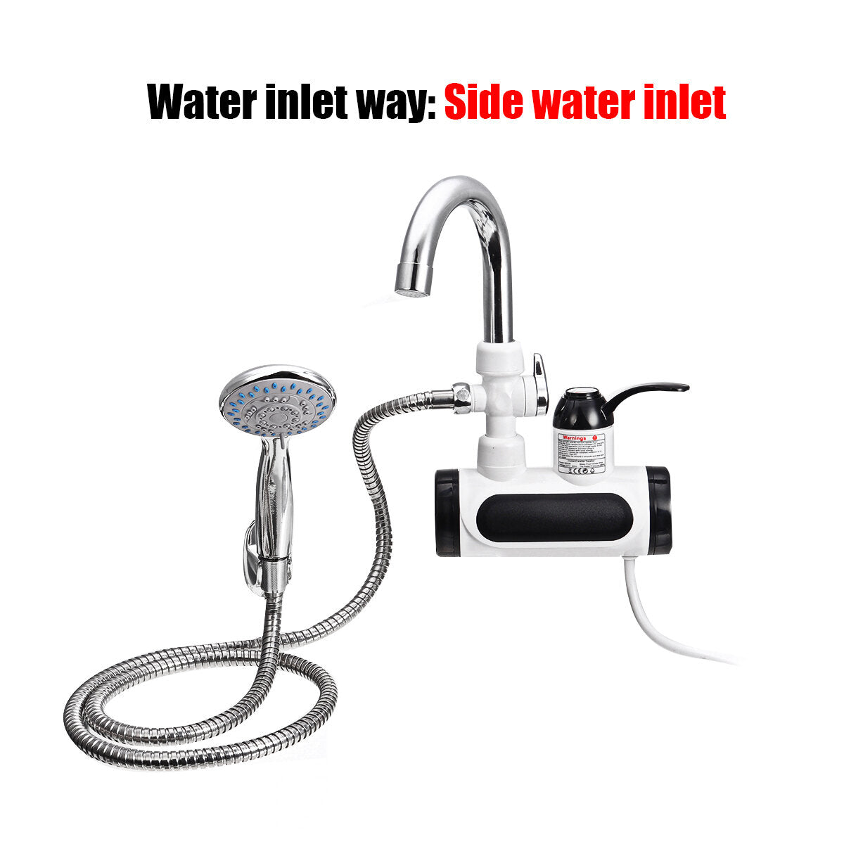 3000W Temperature Display Instant Hot Water Tap Tankless Electric Faucet Kitchen