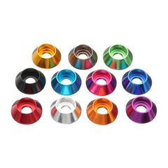 10Pcs M2.5 Cup Head Hex Screw Gasket Washer Nuts Aluminum Alloy Multicolor