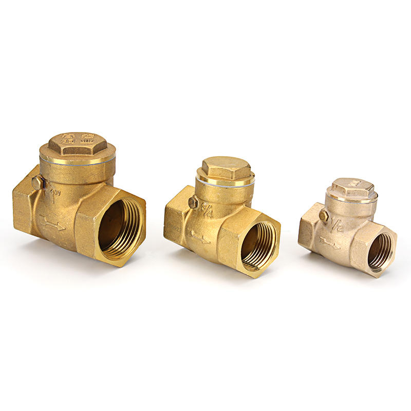 1/2" 2/3" 1" Brass Swing Check Valve Female NPT Threaded Durable Brass Construction Valves