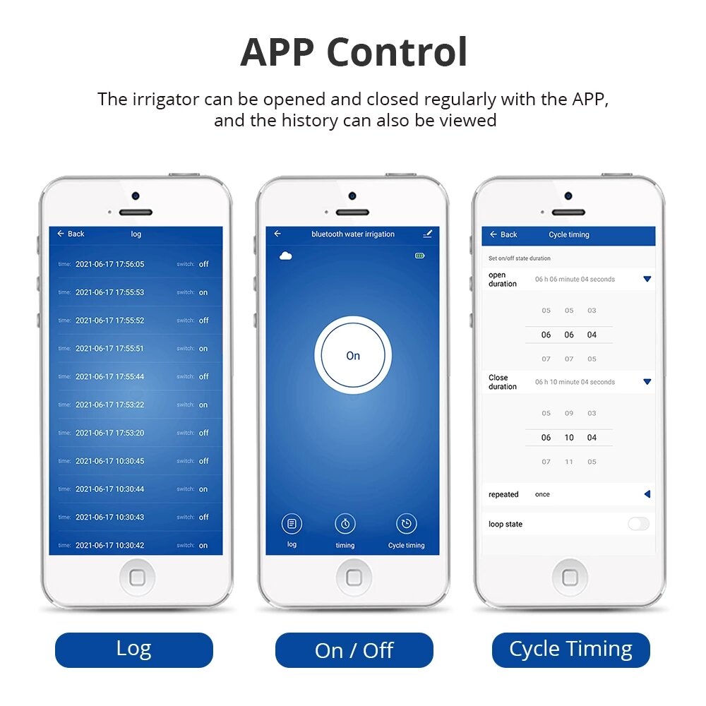 Bluetooth Smart Irrigation Valve Watering Timer Outdoor APP Remote Control Garden Auto Controller Work with Alexa