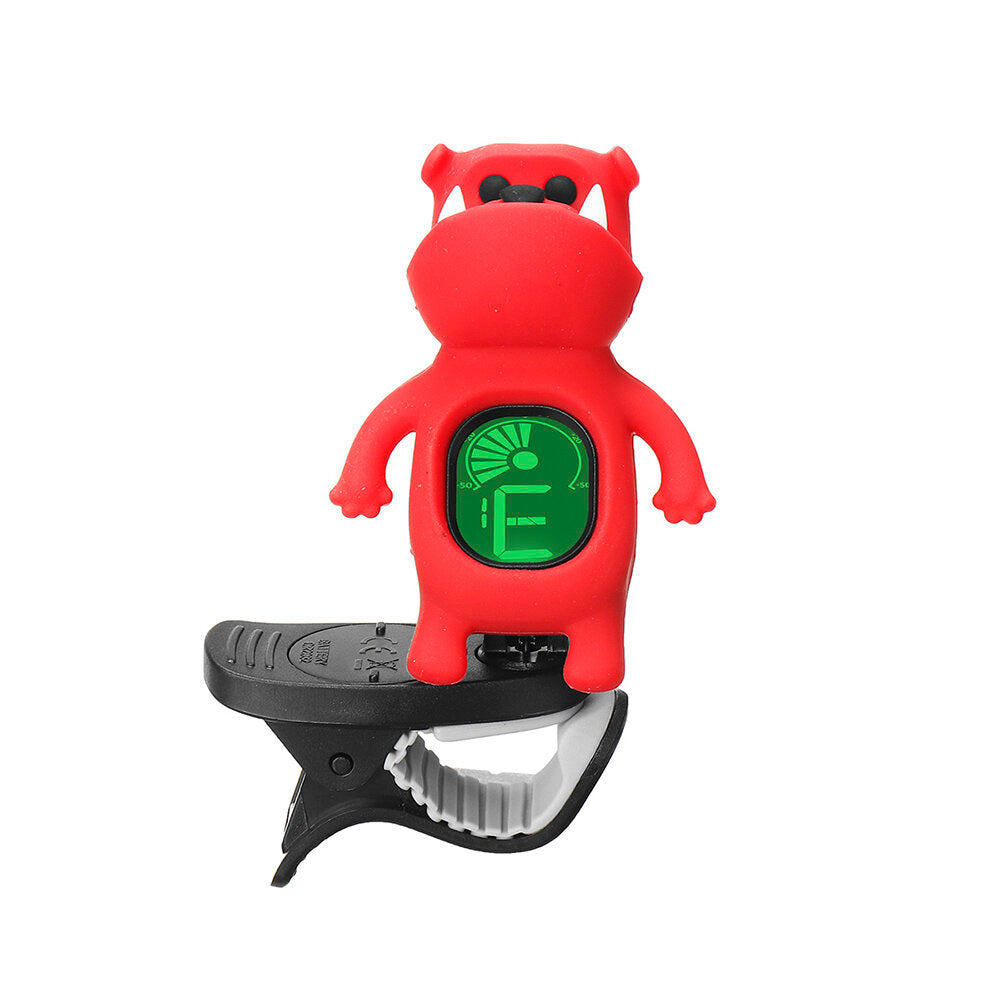 Bulldog Cartoon Tuner Guitar Bass Twelve Equal Temperament Violin Ukulele Tuner