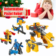 Children's Deformation Pistol Robot Toy Puzzle DIY Assembly Toy Christmas Gift