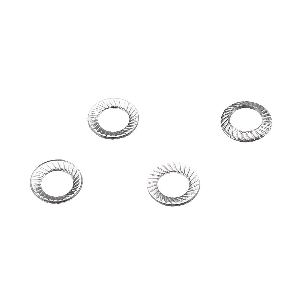 100Pcs M3 M4 Stainless Steel Double-sided Tooth Washers Ribbed Safety Spring Lock Anti-slip Washer