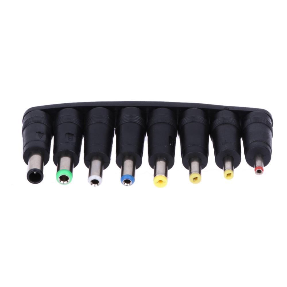 Universal 8pcs Angled Tips Power Adapter Supply Socket Plug Connector