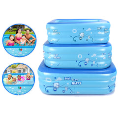 Full-Sized Family Inflatable Swimming Pool 3-Ring Inflatable Lounge Pool Summer Backyard for Adult Kids Babies