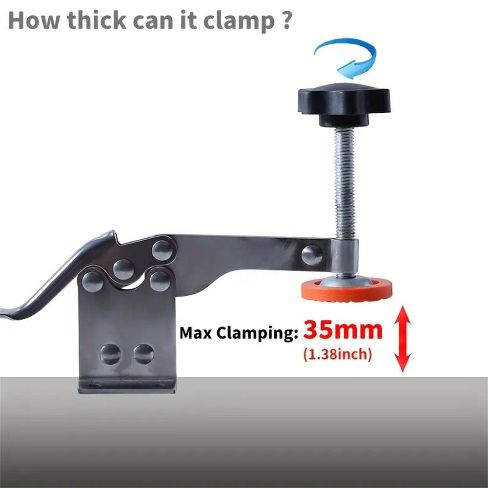 Stainless Steel Toggle Clamp - Quick-Release for Woodworking & Welding