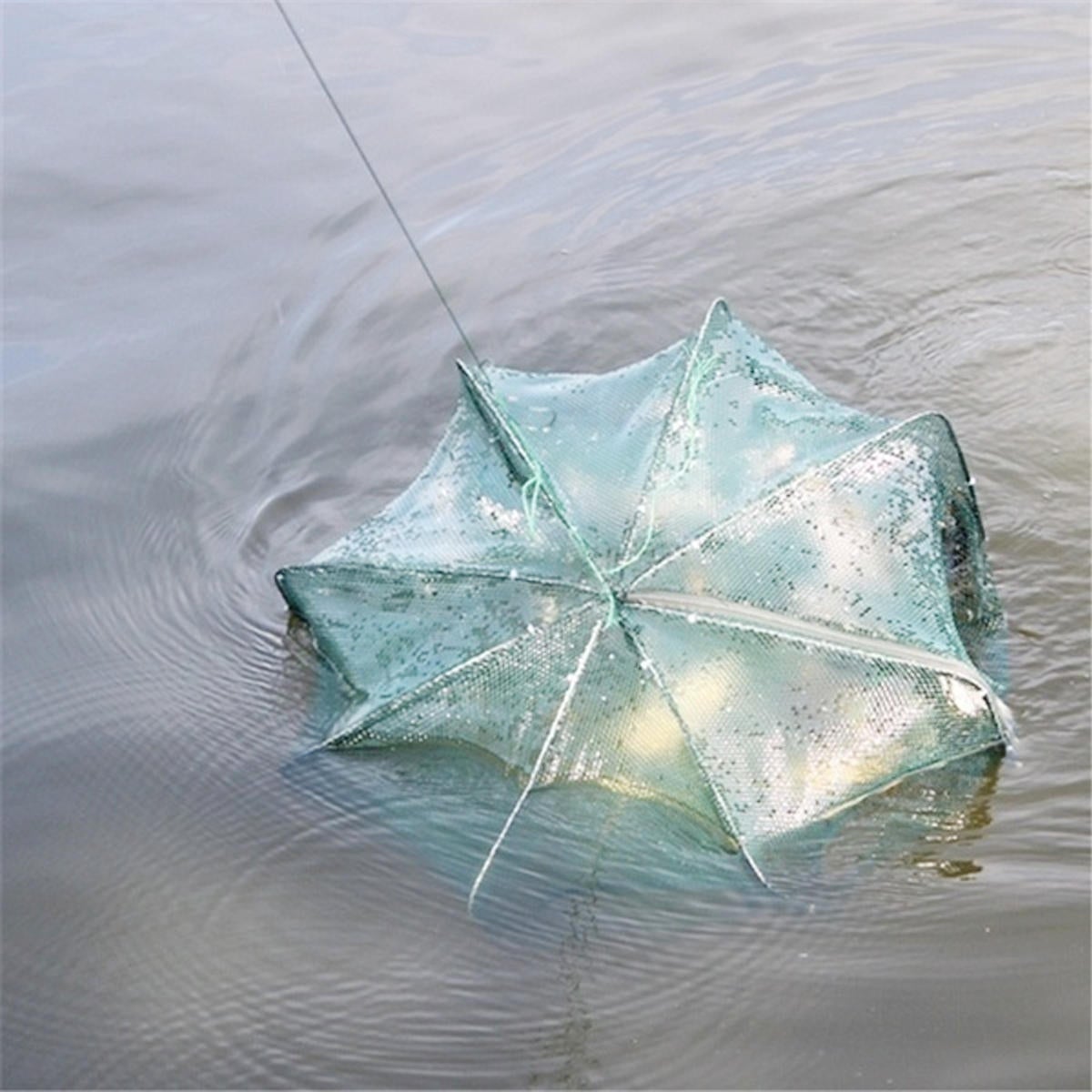 8/12/16 Holes Automatic Fishing Net Shrimp Cage Nylon Foldable Crab Fish Trap