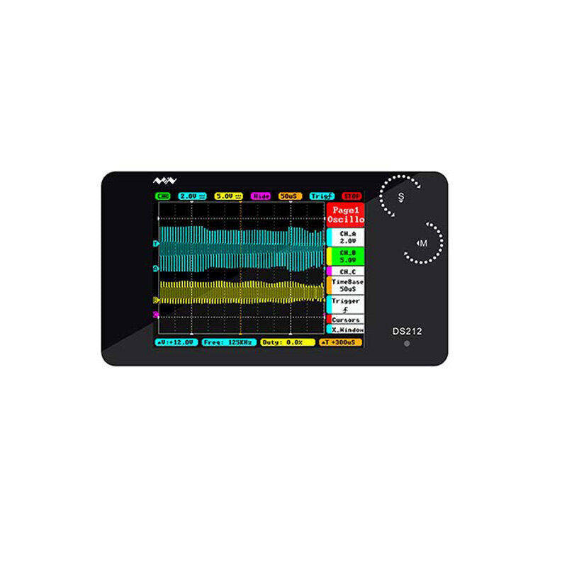 Digital Storage Oscilloscope Portable Nano Handheld Bandwidth 1MHz Sampling Rate 10MSa/s Thumb Wheel