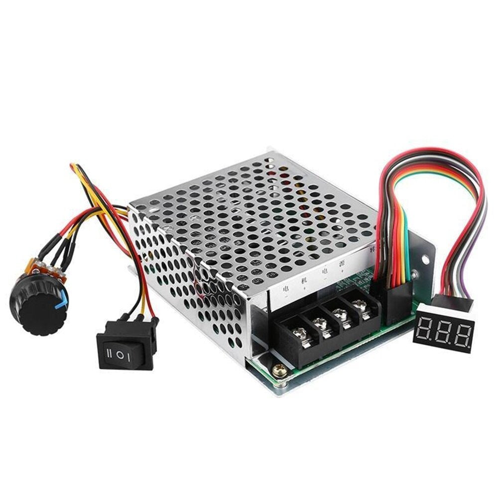 DC 10-55V 40A CW CCW Motor Speed Controller Reversible Switch Digital Display 0-100% Adjustable PWM Motor Speed Controller