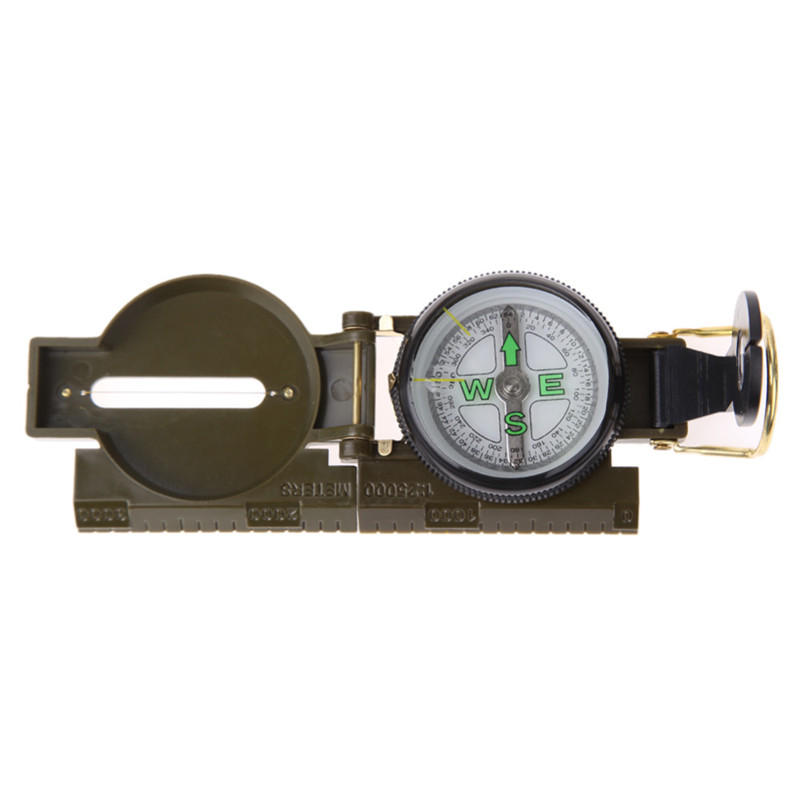 Waterproof Luminous Compass American Multi-functional Folding Pointer Guide 1:25000 Map Scale