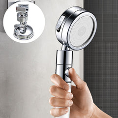 Universal Adjustable Hand Shower Holder Suction Cup Full Plating Rail Head Bathroom Bracket Stable Rotation