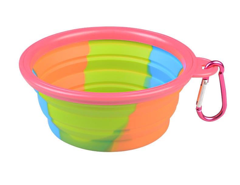 Camouflage Silicone Bowl Collapsible Portable Out Pet Bowl Cat And Dog Universal