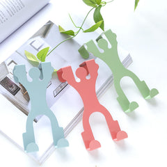 Creative Doll Door Back Hook Hangers Iron Seamless Hook Door Multi-function Peg Racks