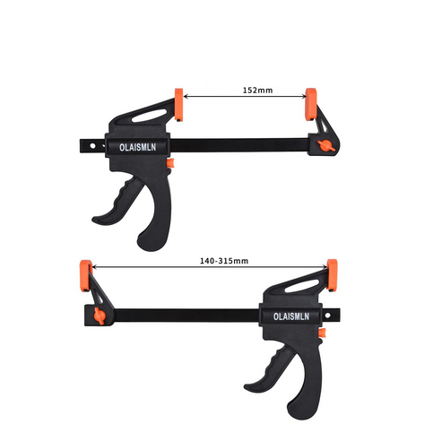 4PC F-Bar Clamps, 4" Quick Release Woodworking Grip & Ratchet Tool Kit