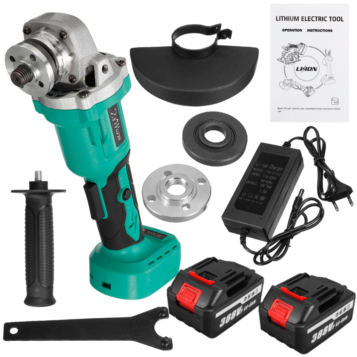 1000W 125mm Brushless Angle Grinder Cordless Electric Grinder Polishing Machine Fit Makita