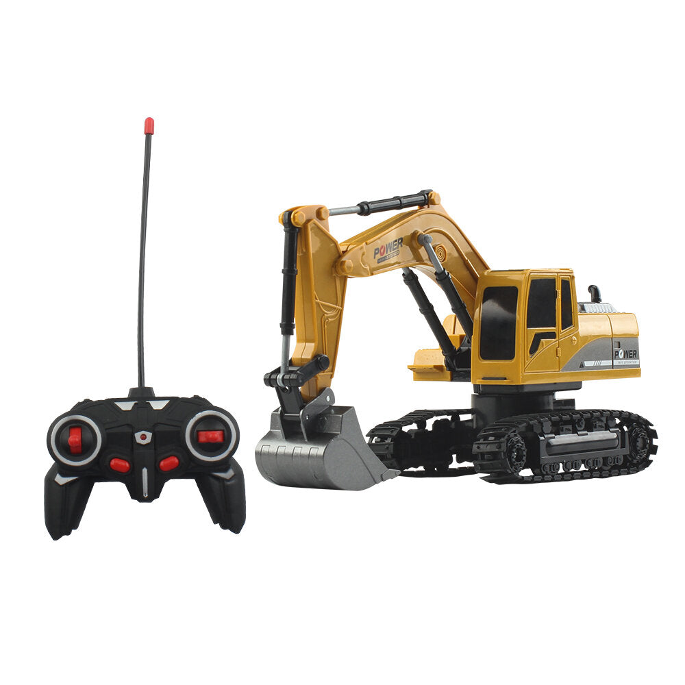 1/24 6CH RC Excavator Vehicle Models With Light Music Children Toy