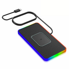 RGB Fast Wireless Charger 15W/10W/7.5W/5W with 1M Cable for Qi-enabled Devices