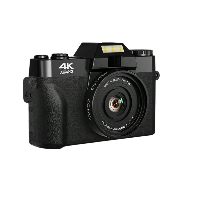 4K 56MP Vlogging Camera for Beginners with 3.0" Flip Screen, 16X Zoom, Auto Focus, 32GB Card