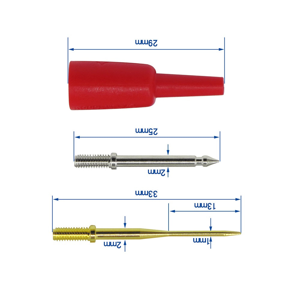 Cleqee P1503E Multimeter Test Probe Test Leads Kit with Tweezers To Banana Plug Cable Replaceable Needles Digital Multimeter Feeler