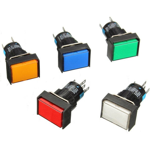 DC 24V Push Button Self-reset Momentary Switch LED Light