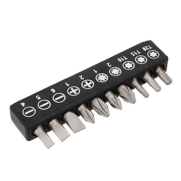 1/4 Inch Ratchet Wrench Screwdriver Socket Wrench with 10Pcs Screwdriver Bits/6Pcs Sockets