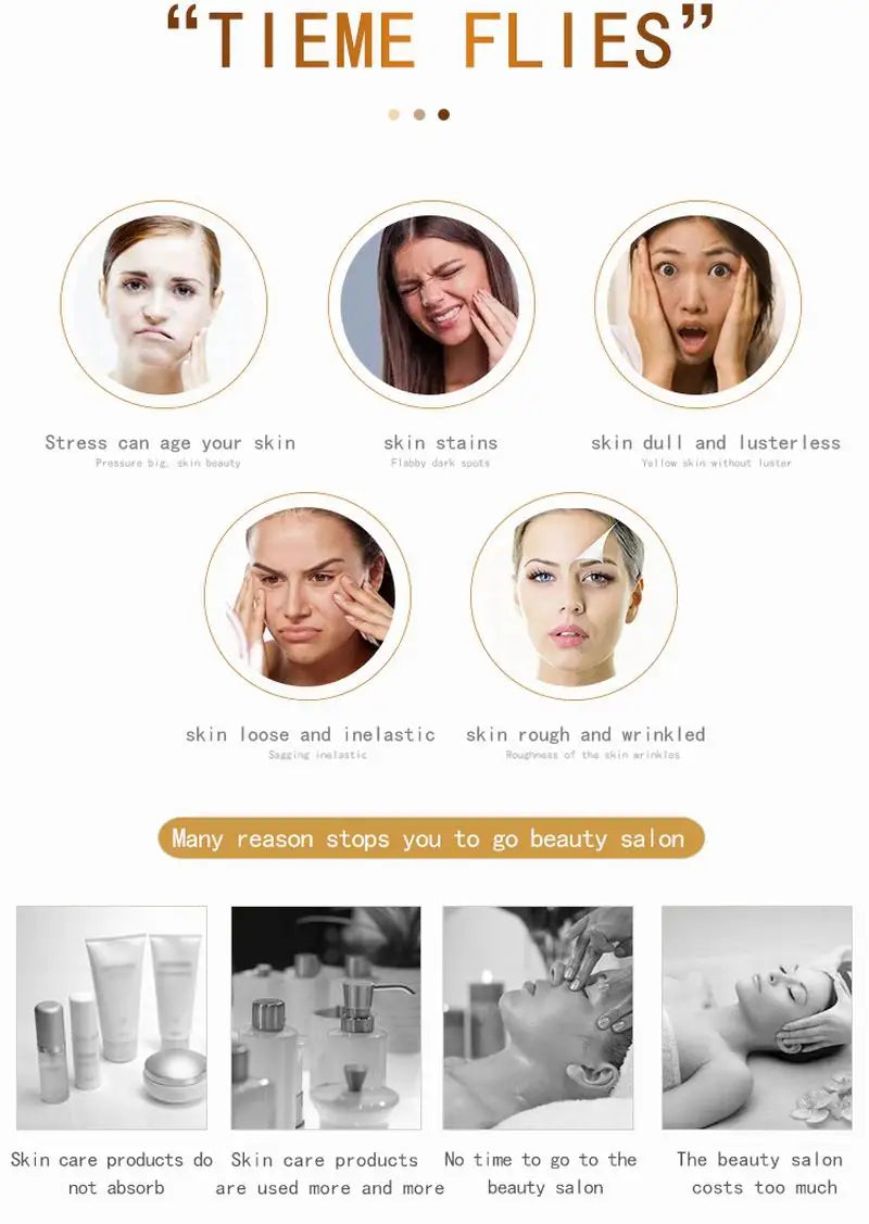 Dot Matrix Facial Skin Tightening Device, Face Lifting, Wrinkle Removal, Pore Shrinking Beauty Tool