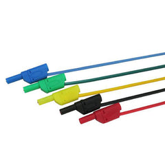 5Pcs 5 Colours 1M 4mm Banana to Banana Plug Soft Silicone Test Cable Lead for Multimeter