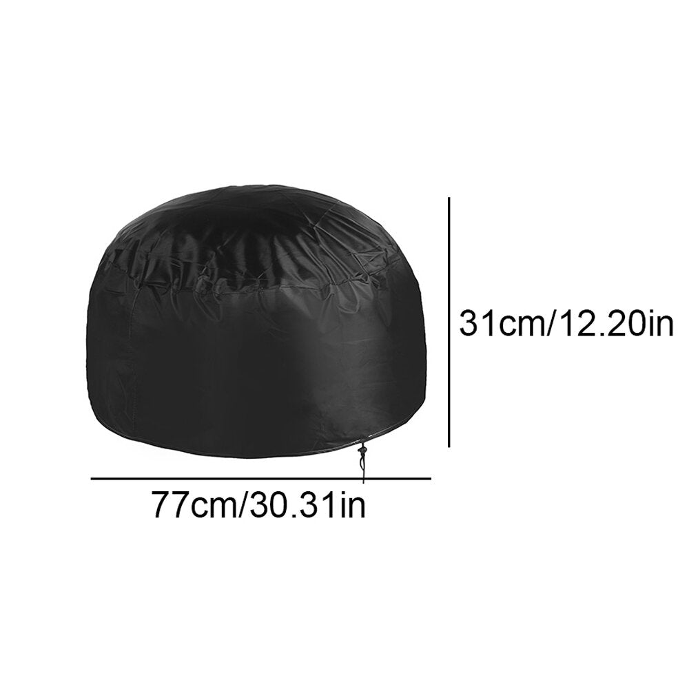 BBQ Gill Cover Waterproof UV Protector Gas Charcoal Burner Round Cover Outdoor Camping Picnic