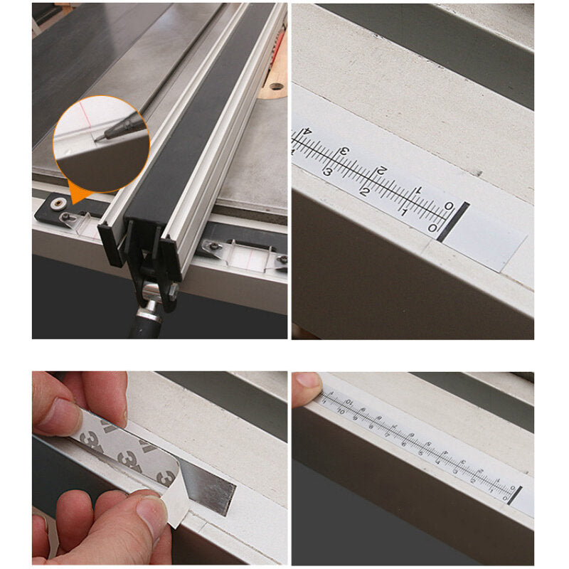 0.6-2.5M Stainless Steel Self Adhesive Metric Ruler Miter Track Tape Measure Miter Saw Scale