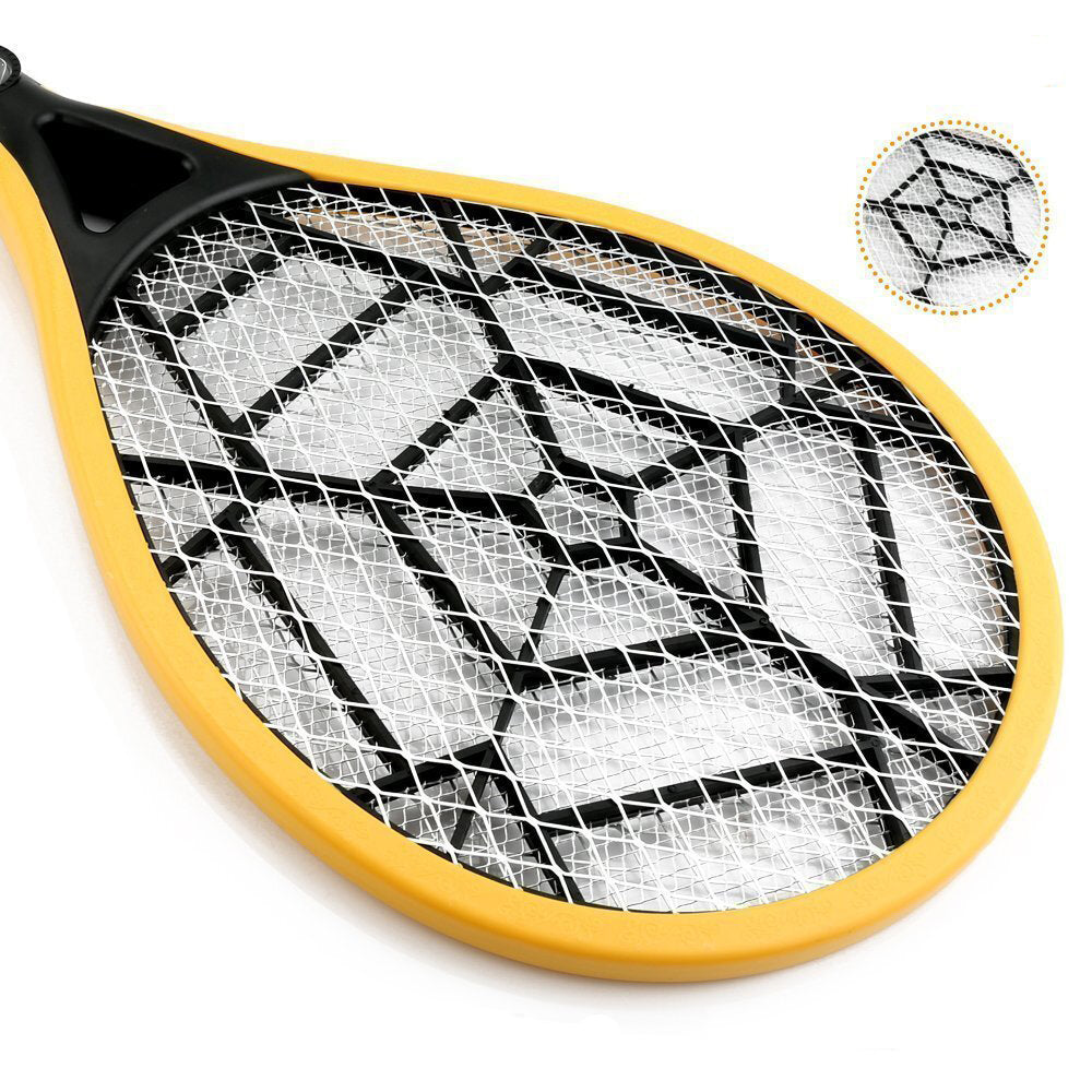 Electric Rechargeable Mosquito Swatter 3 Layer Mesh Mosquito Killer Hand Racket Pests Control with LED Light