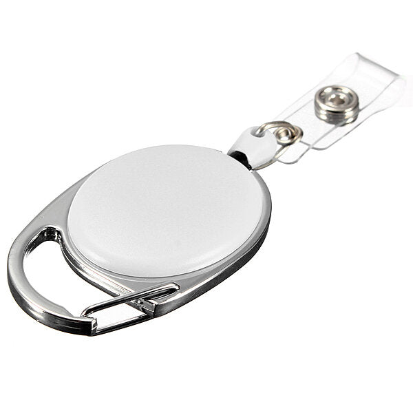 Retractable Reel Keyring Clip Retractable Carabiner Recoil Key Ring Key Chain ID Card Holder Holder