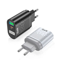 65W GaN Wall Charger, 33W USB-C PD PPS, 33W USB-A QC3.0 Fast Charging for iPhone, iPad, Samsung, MacBook Air