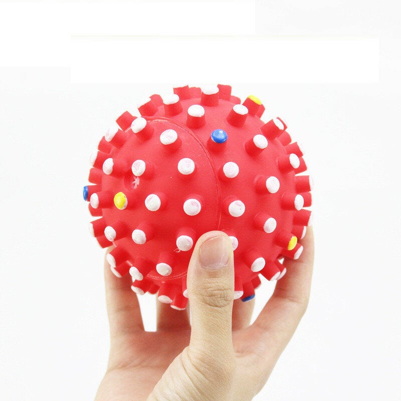 Environmental PVC Pet Toy Ball Random Colors Internal Sound Air Bag Help Grind Teeth Promote Relationship with Pets