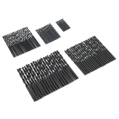 100pcs 1/2/3/4/5mm Twist Drill Bits Set HSS Straight Shank Black Coated Woodworking