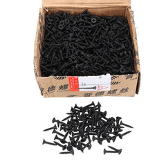 1000Pcs M3.5 20mm Corss Black Recessed Flat Head Self Tapping Ash Phosphorus Drywall Metric Threaded Wood Screw Nail Bolt