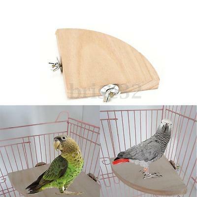 Wooden Coin Parrot Bird Cage Perches Stand Platform Pet Budgie Hanging Toy Pet Toys