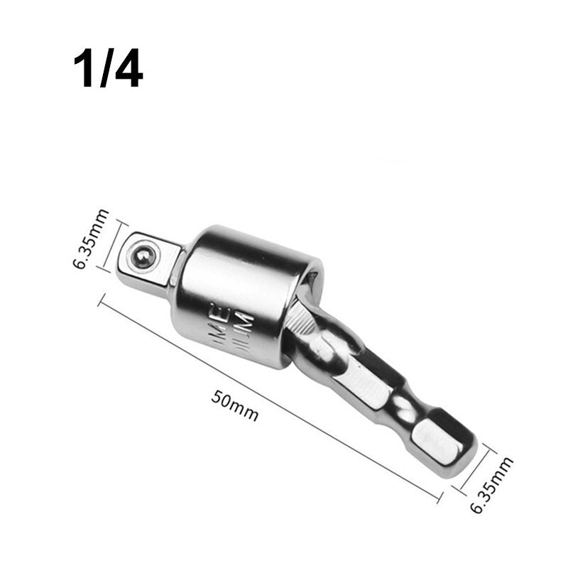 360 Rotary Screwdriver Extension Bar Hex Shank To Square Socket Drill Bits Bar Drill Socket Adapter