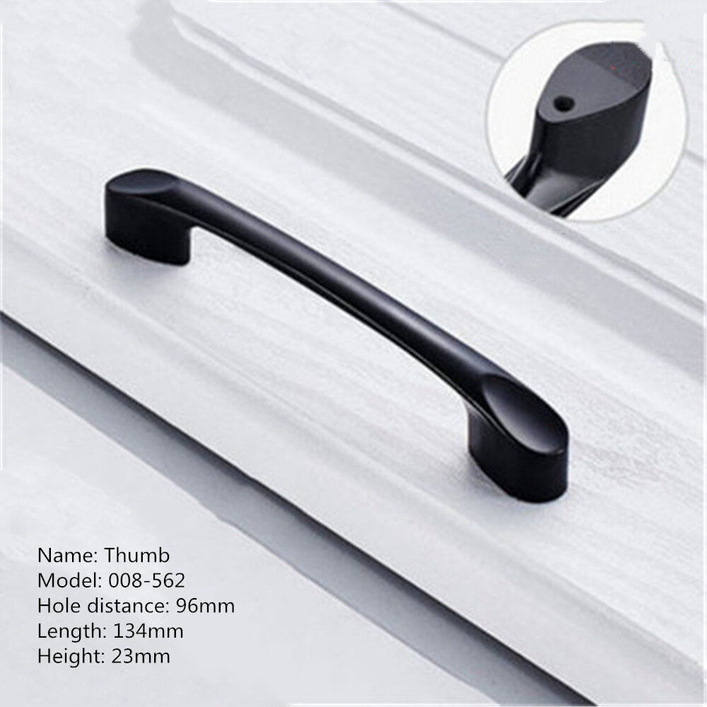 Aluminum Alloy Black Handles For Furniture Cabinet Knobs And Handles Kitchen Handles Drawer Knobs Cabinet Pulls Cupboard Handles Knobs