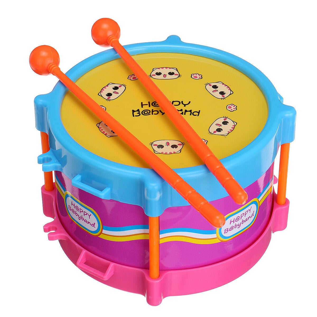 7 PCS Baby Kids Roll Drum Musical Instruments Band Children Percussion Toy Gift